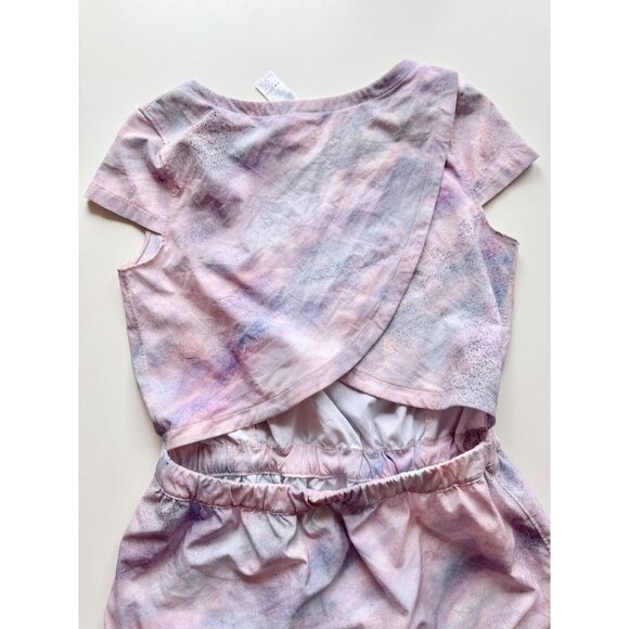 Girl's IVIVVA by LULULEMON Purple Pink Tie Dye Open Back Sporty Dress, Size 7 - Picture 7 of 12